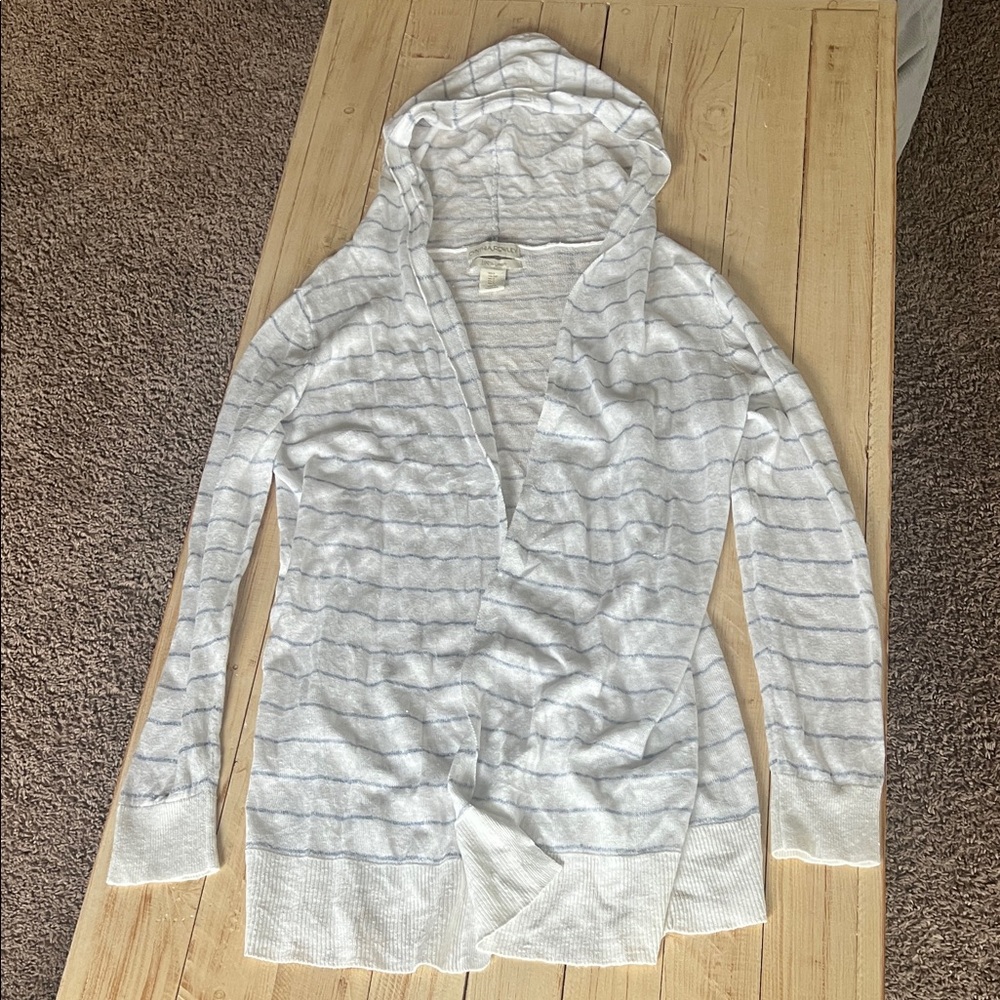 Cynthia Rowley Light Gray Hooded Cardigan
